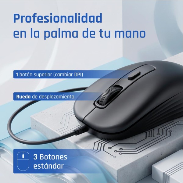 Iggual ratón usb office-essential-4d 2400dpi